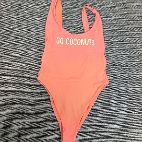 AERIE - Go Coconuts - Pink Swimsuit - Picture 1 of 5